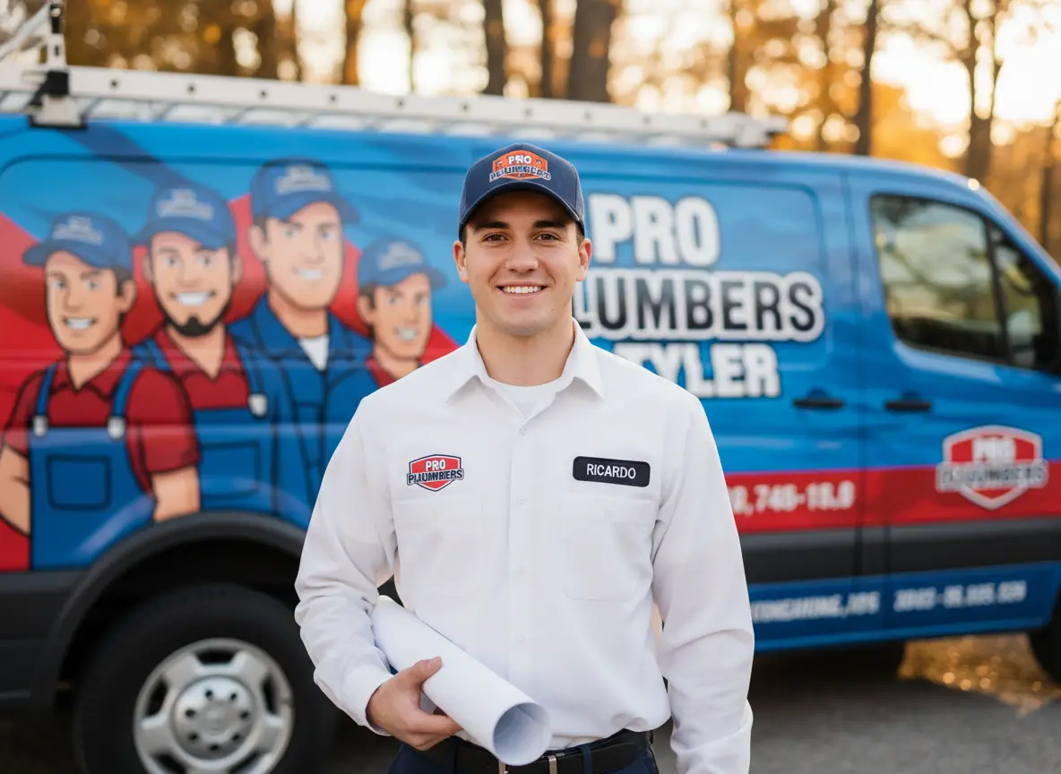 Emergency plumber Tyler TX service van